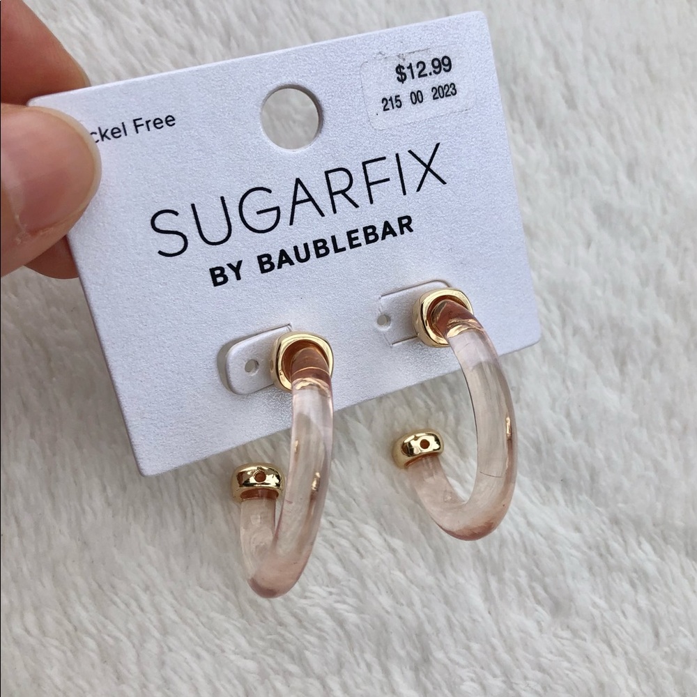 Sugarfix by Baublebar acrylic hoops earrings
